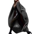 thumbnail image 4 of LOVZFMLL Vestes pour Femmes Manteau à Manches Longues en Cheveux d'Agneau Col Chaud, 4 of 7