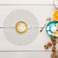 thumbnail image 1 of pdqouc 6 Pack Fine Paper Rope Messy Knitting Placemats Paper Placemats Restaurant Table Decoration Kindergarten DIY Props Background Plate Mat Round Table Place Mats Indoor Dining, 1 of 3