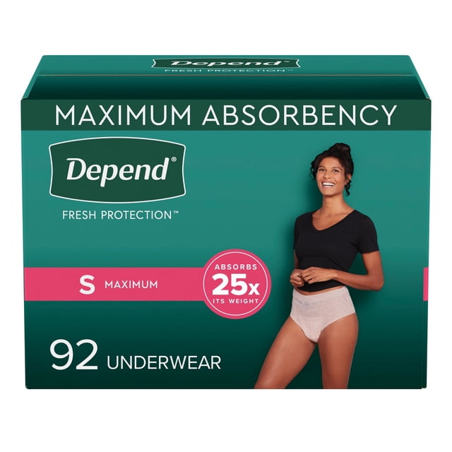 Depend Women's Maximum Absorbency Underwear 92 counts
