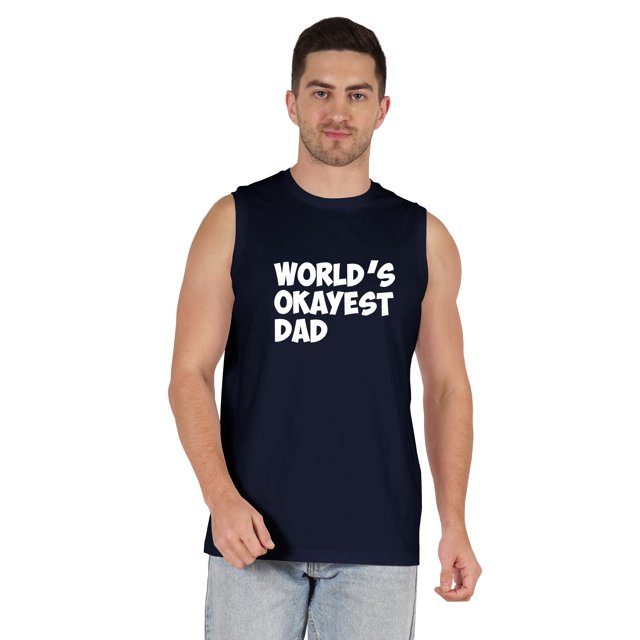 Inkmeso Printed Graphic World Okayest Dad€ T-Shirt For Mens Best Daddy Ever Gift T-Shirt