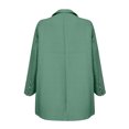 thumbnail image 3 of Pisexur Women's Two Piece Outfits Solid Color Long Sleeve Button Suit Blazer Jacket Wide Leg Pants Matching Set with Pockets Business Work Casual Suit Sets Plus Size S-5XL, 3 of 3