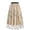 Beige, variant on Birdeem Womens Spring and Summer New Retro Slim Mesh Embroidery Half-Body Skirt