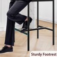 thumbnail image 5 of EastVita Bar Stools Set of 2, Upholstered Bar Chairs with Back, 25.5 Inches Kitchen Bar Stools with Footrest, Thick Cushion, Counter Height Barstools for Island, Counter Bar, 5 of 5