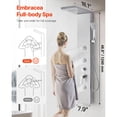 thumbnail image 2 of KFFKFF Shower Panel Tower System with Rainfall Waterfall Shower Head, 53 in Brushed Stainless Steel Shower Column, 5-Function Faucet, Wall-Mount Rain Massage System, 2 of 9