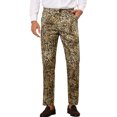 thumbnail image 1 of INSPIRE CHIC Printed Pants for Men's Straight Fit Leopard Printed Trousers 34 Khaki, 1 of 5