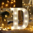 thumbnail image 1 of XZNGL Wood Board Alphabet Led Letter Lights Light Up White Plastic Letters Standing Hanging D, 1 of 3