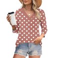 thumbnail image 2 of Fewfanhot Hauts pour Femmes à Manches 3/4, Mode d'Automne, Tunique à Col en V, Tenue de Bureau Décontractée, Chandail à Enfiler, 2 of 9