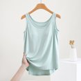 thumbnail image 2 of Yuyuzo Débardeurs de Pyjama pour Femmes Été Sans Manches Col Rond T-Shirts Basiques Amples Confortables, 2 of 7
