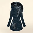 thumbnail image 1 of Amzcrzy Vestes pour Femmes Veste à Capuche à Manches Longues Unie Mode Rembourrée Hauts à Manches Longues pour Femmes Vêtements pour Femmes Hauts pour Femmes, 1 of 4