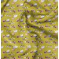 thumbnail image 1 of Soimoi Yellow Cotton Duck Fabric Rabbit Animal Print Fabric by the Yard 42 Inch Wide, 1 of 6