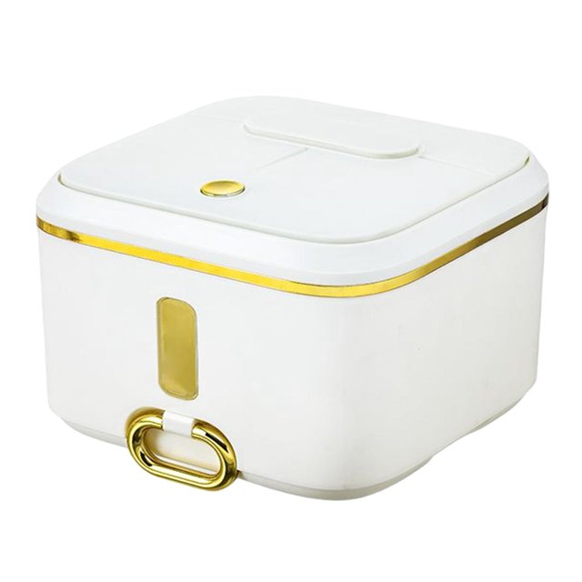 GUOOL Airtight Rice Storage Container Food Container Bin Perfect for Rice Flour Cereal White S