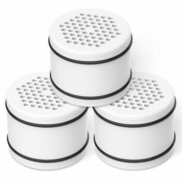 Filterlogic WHR-140 Filtre de Douche de Remplacement pour Culligan WHR-140 WSH-C125 ISH-100 HSH-C135 Filtre d'Eau pour Pomme de Douche avec Matériau de Filtration KDF Avancé, Lot de 3