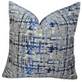 thumbnail image 1 of Plutus Coussin Abstrait à Carreaux Fait Main, (24 Pouces x 24 Pouces), 1 of 1