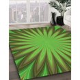 thumbnail image 3 of Ahgly Tapis d'Intérieur Lavable en Machine Carré Vert Pois, 3 Pieds Carré, 3 of 7