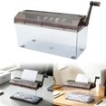 thumbnail image 2 of Mini Manual Paper Shredder, Portable Non-Power Desktop Shredding Tool, High Security Document Destroyer with 3L Window Bin for Home Office Use, 2 of 7