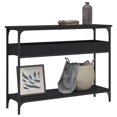 thumbnail image 1 of vidaXL Table Console avec Étagère Noire 100x29x75cm Bois Manufacturé, 1 of 7