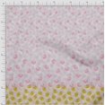 thumbnail image 2 of oneOone Polyester Lycra Peach2 Fabric Leaves & Flower Panel Sewing Material Print Fabric By The Yard 56 Inch Wide, 2 of 3