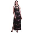 thumbnail image 1 of Bimba Tie-Dye Ladies Sleeveless Long Print Maxi Dress with Side Slits Summer Wear-Small, 1 of 6