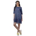 thumbnail image 2 of Moomaya Robe T-Shirt Courte Droite en Georgette Mousse pour Femmes Vêtements Grande Taille, 2 of 4