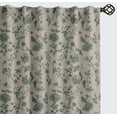 thumbnail image 1 of Vargottam Cotton Curtains for Windows - 3-in-1 Rod Pocket/Back Tab Short Window Drapes - Light Filtering Cotton Panels - Set of 2, 52"x63" - Floral Vine Pattern (Green), 1 of 8