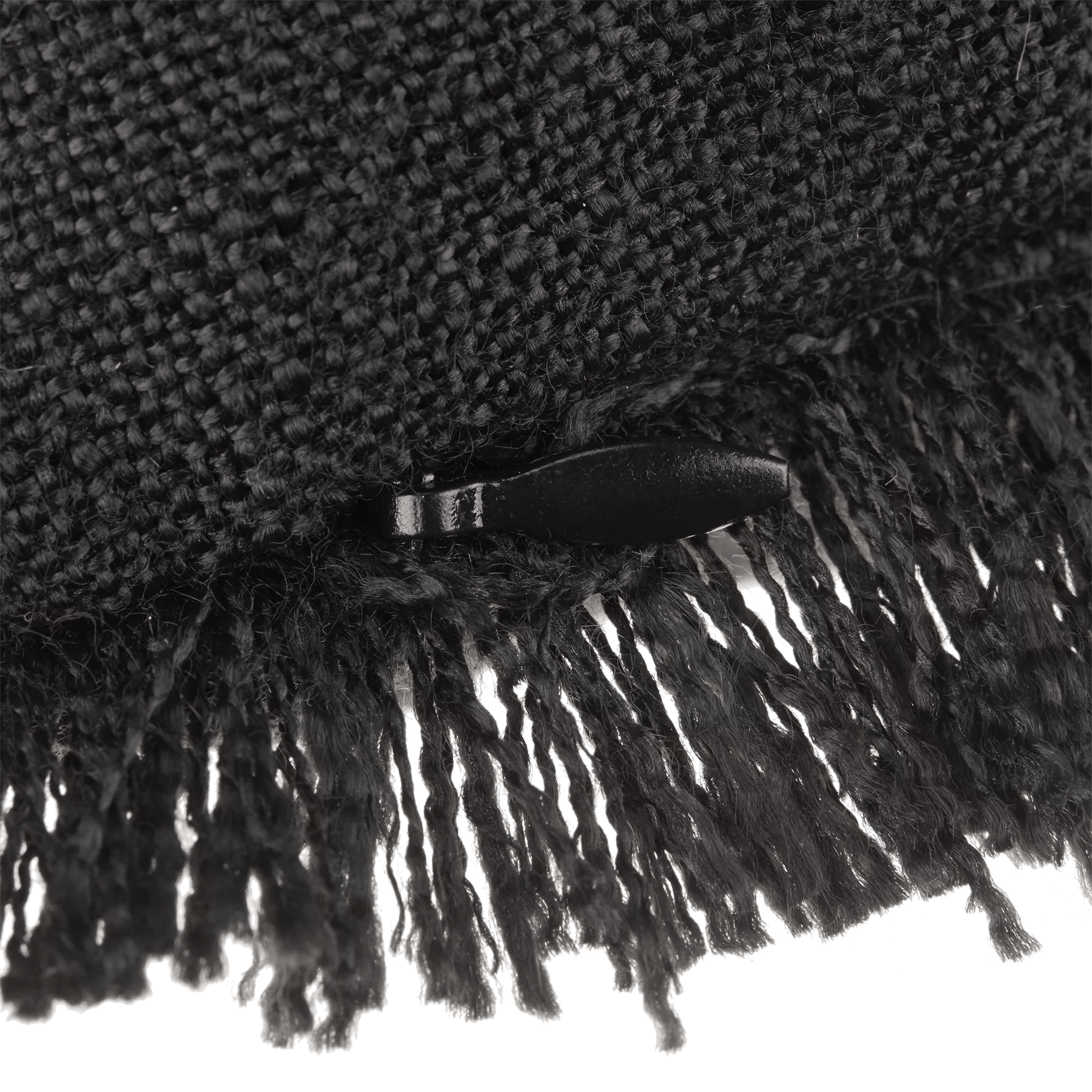 Bouclair Taha Black Raw Edge Decorative Throw Pillow