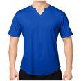 thumbnail image 2 of asjyhkr Gym T Shirts for Men V Neck Short Sleeve Stretchy Quick Drying Summer Basic Solid Tshirts, 2 of 8