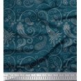 thumbnail image 1 of Soimoi Cotton Voile Fabric Floral & Paisley Printed Fabric 1 Yard 42 Inch Wide, 1 of 3