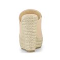 thumbnail image 3 of BLISSFUL STEP Chaussures pour Femmes Talon Compensé Bout Ouvert Espadrilles Mules à Plateforme Beige 8,5, 3 of 8