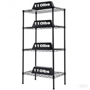 4 Tier Steel Storage Storage Shelves, Adjustable Shelving Unit, 440LBS Weight Capacity, 23.6"W x 13.7"D x 47"H Garage Tool Wire Organizer Shelf