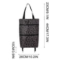 thumbnail image 2 of Sacs de Magasinage Réutilisables Chariot de Magasinage Pliable en Tissu Doux avec Roues Pliantes, Économie de Force, Réutilisable, Convient pour le Magasinage Ou le Voyage Petit Sac de Voyage, 2 of 5