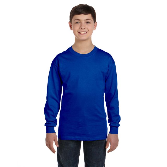 Gildan T-Shirt à Manches Longues Col Rond Sans Couture pour Grands Garçons, Style G5400B