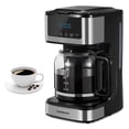 thumbnail image 1 of Ihomekee Coffee Maker, Programmable Drip Coffee Maker 12 Cup, Regular & Strong Brew Drip Coffee Machine with Iced Coffee Function for Home and Office, Black & Stainless Steel (Bla, 1 of 7