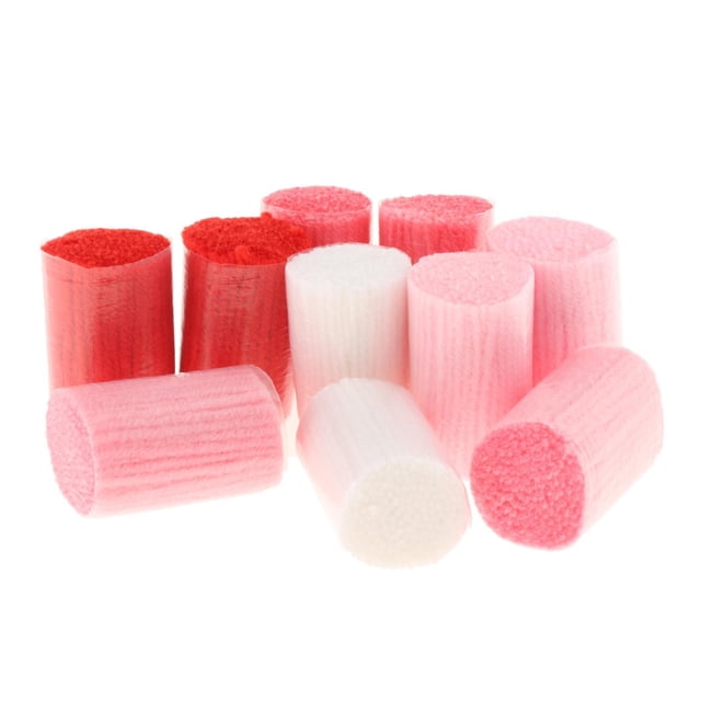 stanreset 10 Pieces Acrylic Latch Hook Rug Yarn Series Cushion Cut Blue Pre Red Latch Hook 10rolls 6cm