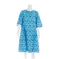 thumbnail image 1 of Robe de Flanelle Adaptative pour Femmes (3TG, Pois Colorés avec Fond Bleu - 05), 1 of 2