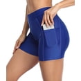 thumbnail image 4 of Shorts de Planche Longs pour Femmes avec Poches, Bas de Maillot de Bain Unis, Trunks, 4 of 6