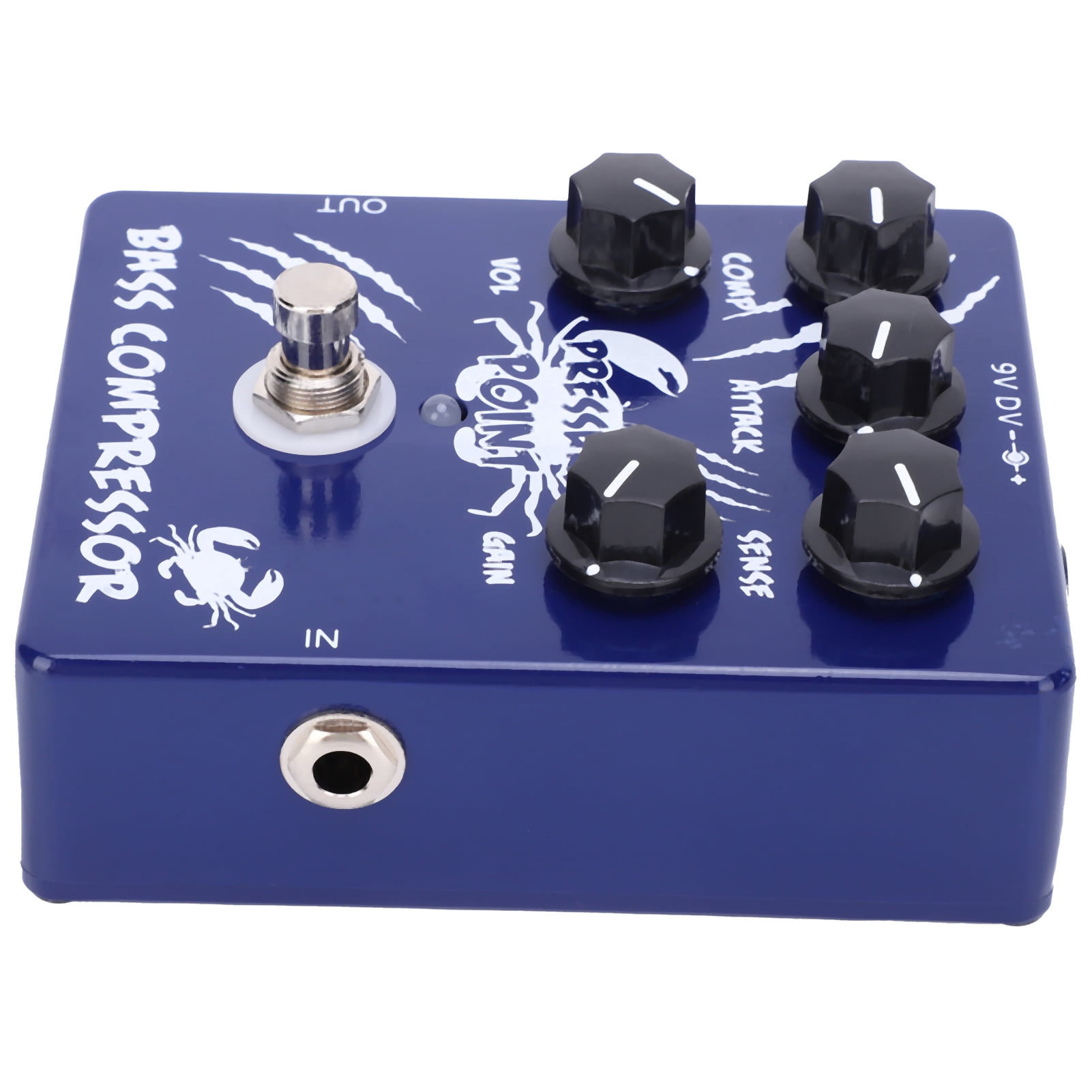 Bass Compressor Pedal, Purple Portable Guitar Effect Pedal With Aluminum Alloy Shell For Music Club For Outdoor Performance