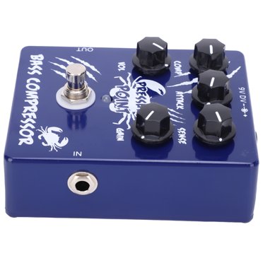 Bass Compressor Pedal, Purple Portable Guitar Effect Pedal With Aluminum Alloy Shell For Music Club For Outdoor Performance
