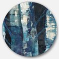 thumbnail image 1 of Designart 'Deep Woods I Indigo' Art Mural Rond en Métal Style Ferme, 1 of 3