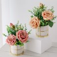 thumbnail image 4 of Xingzhi Simulation Flower Set Elegant Long-lasting Durability Wide Range Of Uses rose Champagne 1Set, 4 of 6
