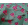 thumbnail image 4 of oneOone Silk Tabby Fabric Leaves & Lotus Block Decor Fabric Printed BTY 42 Inch Wide, 4 of 4
