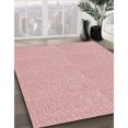 thumbnail image 3 of Ahgly Company Tapis Rond Lavable en Machine Intérieur Transitionnel Rose Clair, 4 Pieds Rond, 3 of 7