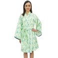 thumbnail image 1 of Bimba Robe de Demoiselle d'Honneur en Popeline de Coton Imprimé Feuilles pour Femmes - 28, 1 of 5