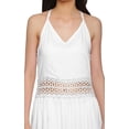 thumbnail image 2 of Moomaya WoMen's Spaghetti Strap Side Slit Dress Plus Size Solid Clothing, 2 of 6