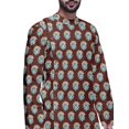 thumbnail image 3 of Atasi Printed Ethnic Kurta With White Churidar Pajama Set For Men Summer Wear, 3 of 3