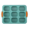thumbnail image 1 of Non-Stick Silicone Baking 9 Cavity Oval Pan for Homemade Bread Loaves and Creation, 1 of 4