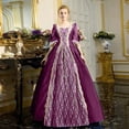 thumbnail image 2 of Robes Style Gothique pour Femmes Robe Midi Élégante Manches Longues Évasées Robe Trapèze de Soirée Grande Taille, 2 of 5
