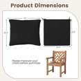 thumbnail image 3 of Gymax 2PCS Deep Seat Chair Cushion Pads Set Indoor/Outdoor w/ Rope Belts Black, 3 of 9
