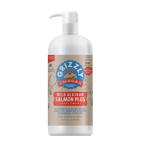 Grizzly Salmon Plus Omega Fatty Acids Omega 3-6-9 for Dogs and Cats - 32 oz