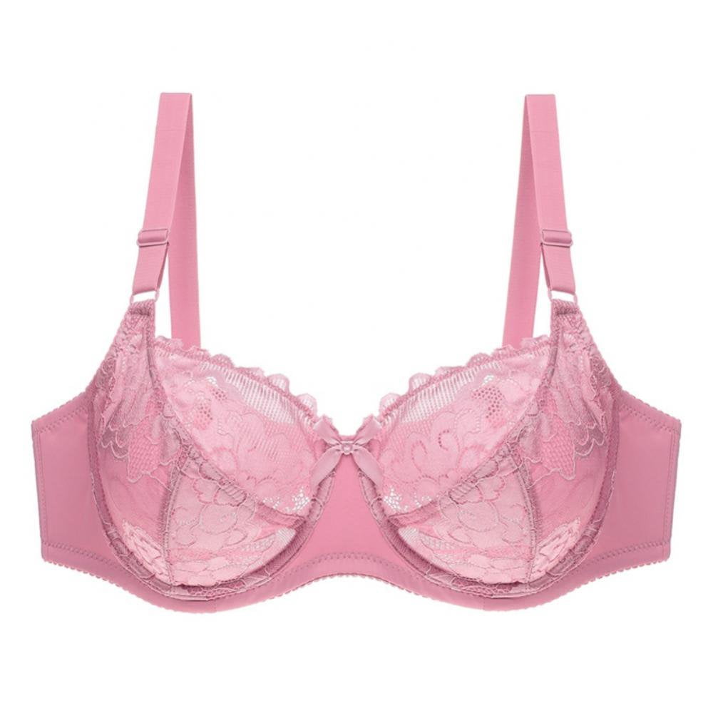 MesaSe Women‘s Plus Size Signature Lace Unlined Underwire Bra with Added Support