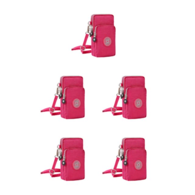 Youkk Stylish And Convenient Unisex Shoulder Bag Spacious And Durable Suitable Rose Red 5Set